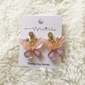 3 for $10 Pink and Purple Butterly Stud Fashion Earrings